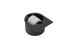 Möbelrolle "BOSEROLL" in schwarzem Design, ideal für flexible Möbelbewegungen und leise Nutzung.