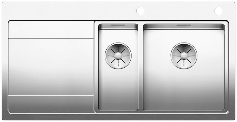 Hochwertige rechteckige Küchenspüle mit großzügiger Spülfläche und integriertem Ablauf.