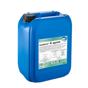 Blauer 10L Kanister mit Neoform K Sprint Desinfektionsmittel von Dr. Weigert.