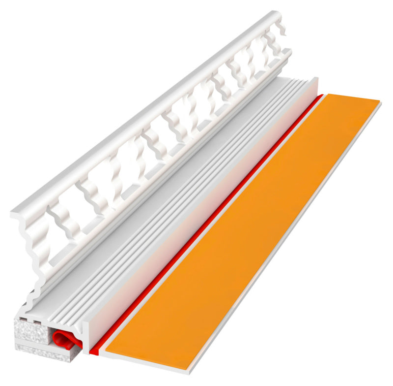 Weiße Anputzleiste Standard ohne Gewebe, glatt, für Innen- und Außenbereich geeignet