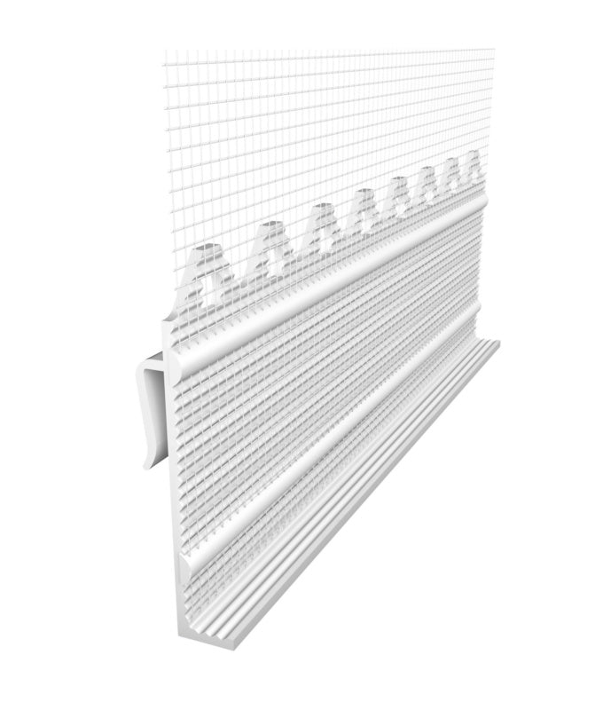 Einhängeprofil mit 6,5 mm Breite, 2,5 m Länge und integriertem Gewebe für Stabilität.