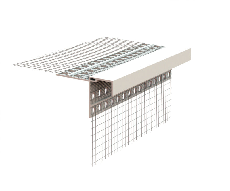 Robuste Fensterbankanschlussleiste in 2,5 Metern Länge für nahtlose Übergänge.