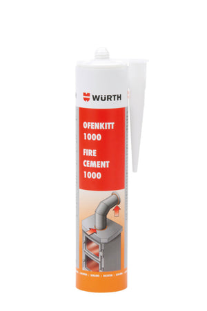 Hochtemperatur-Kitt in einer 310 ml Tube, geeignet für extreme Hitze bis 1000 Grad Celsius.
