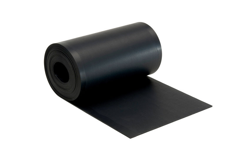 Schwarze Antirutschmatte aus Gummi, 5000x250x2 mm, rutschhemmend und zuschneidbar