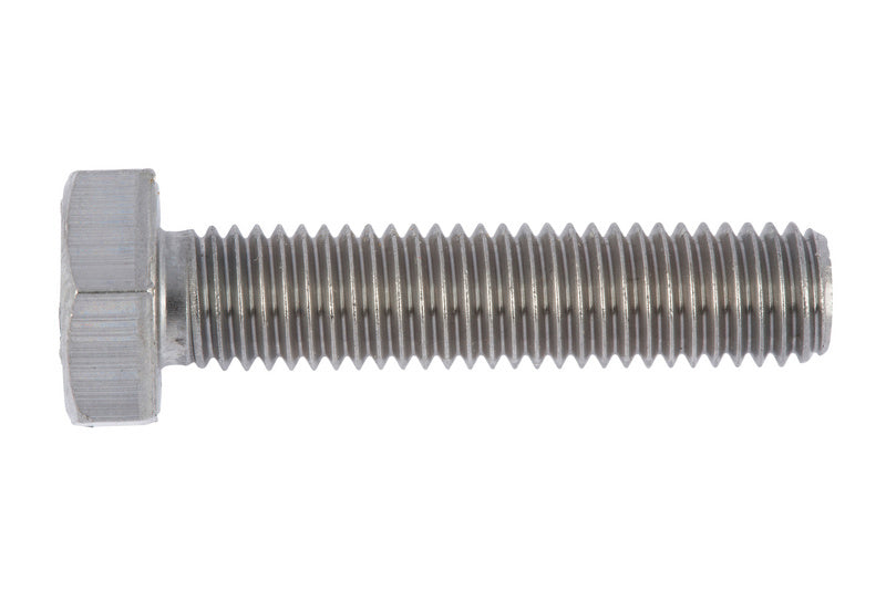 Edelstahlschraube mit Sechskantkopf und Schlüsselweite 18 mm für Behälterbau nach ISO 4017.