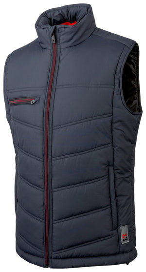 Blaue Arbeitsweste New Craft mit mehreren Taschen und robustem, atmungsaktivem Material.