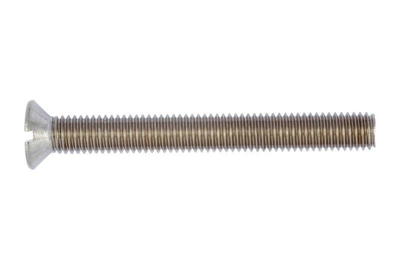 Schraube mit Senkkopf und Schlitz, aus A2K-Edelstahl, ideal für Holz, Metall und Kunststoff.