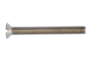 Edelstahlschraube mit Senkkopf und Schlitz, rostfrei nach ISO 2009 A4, für Holz und Metall.