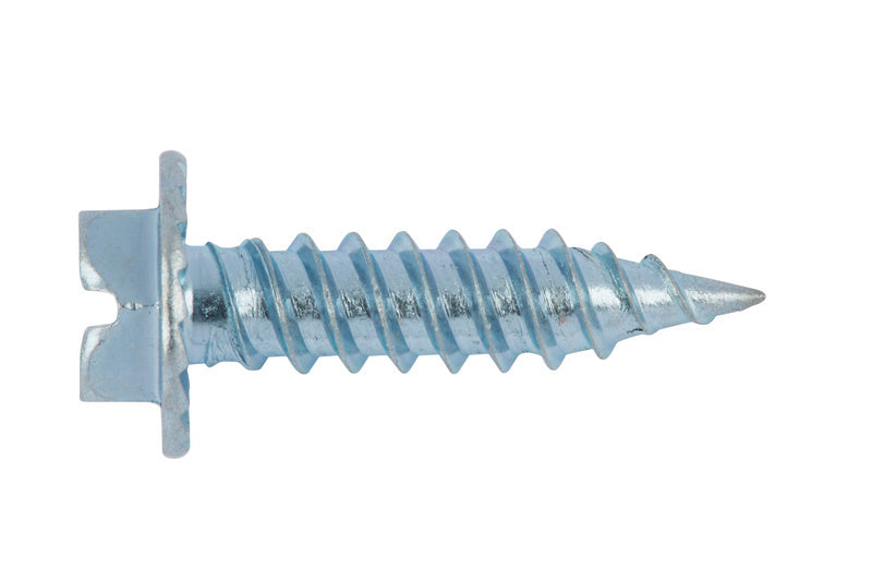 Blechschraube mit Sechskantkopf und Bund, aus robustem Stahl für vielseitige Anwendungen.
