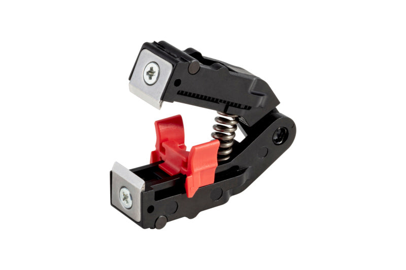 Black adjustable vise with a range of 0.03 to 10 mm for secure holding.