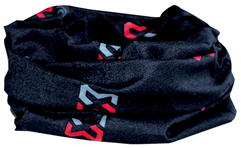 Schwarzes Multifunktionstuch, vielseitig verwendbar als Schal, Mütze oder Haarband.