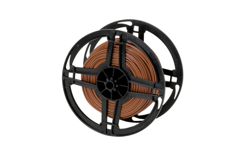 Braun Fahrzeugleitung FLRY/FLY FLTG auf einer Spule, mit flexiblen Drähten für Elektroinstallationen.