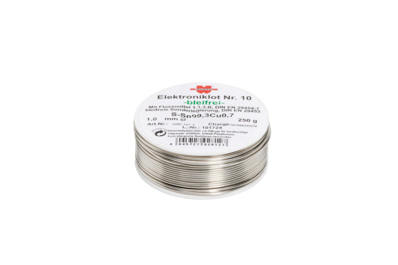 Elektroniklot-LOT-NR10-SN99,3CU0,7-BLEIFREI-250G-D1,0     Verpackungsinhalt    20 Einheit