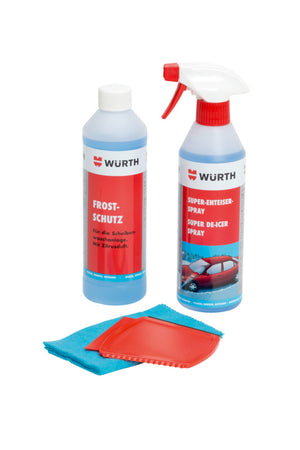 Reinigungs- und Pflegemittel-Set mit verschiedenen umweltfreundlichen Reinigungslösungen.