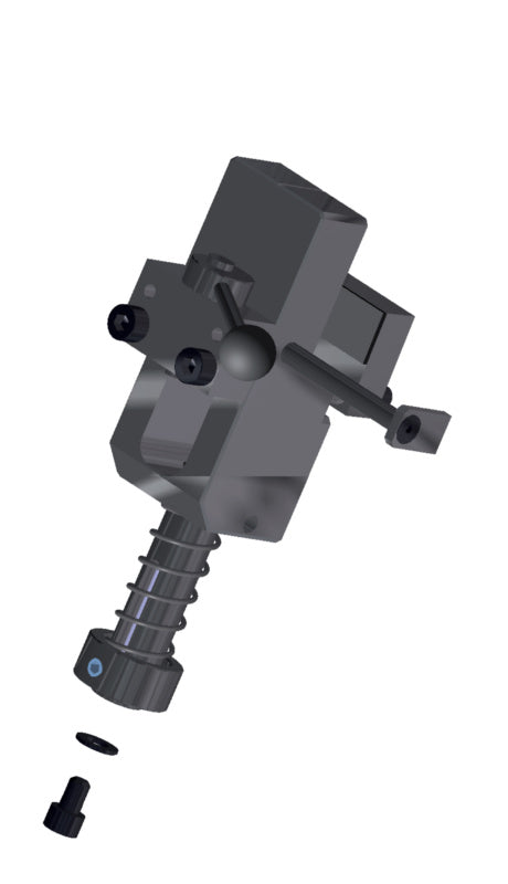 Bohrlehre Fixograss 9000 mit Skalen und Einstellmöglichkeiten für präzises Bohren von Holz und Metall.