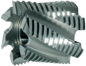 Walzenstirnfräser DIN841 aus Hochgeschwindigkeitsstahl mit gehärteten Schneiden für präzise Bearbeitung.