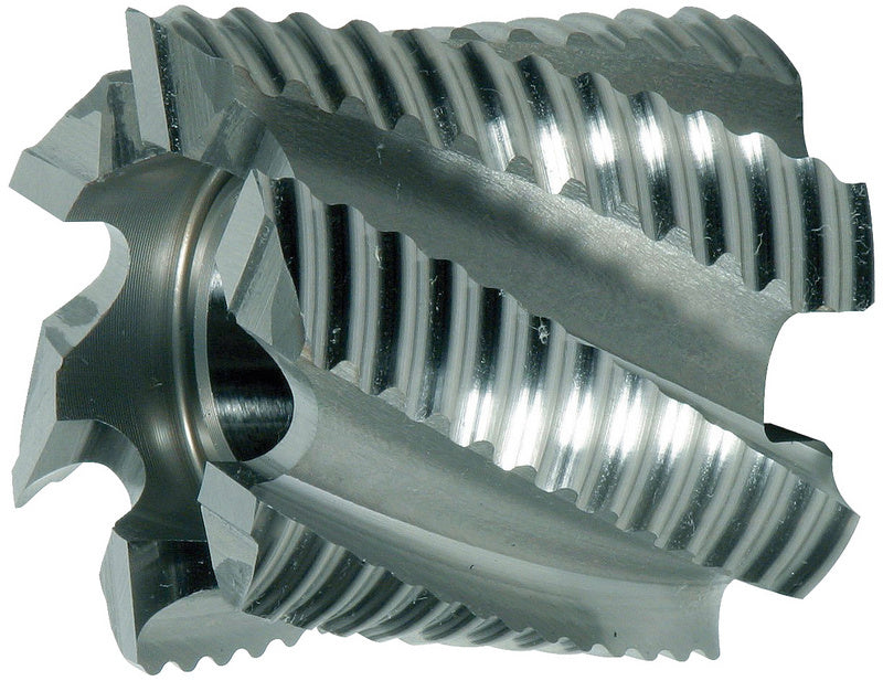 Walzenstirnfräser DIN841 aus Hochgeschwindigkeitsstahl mit gehärteten Schneiden für präzise Bearbeitung.