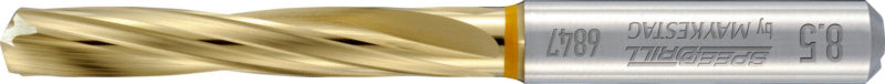Spiralbohrer aus Vollhartmetall mit spezieller Spiralform für präzises Bohren in Metall.