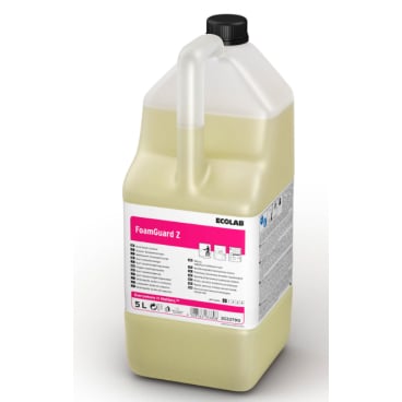 Ecolab FoamGuard Z 5L Kanister mit gelblicher Flüssigkeit.