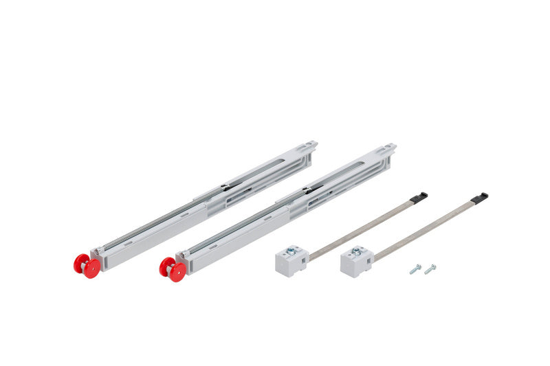 Schiebetürbeschlag redoslide-Z mit Dämpfungssystem für leisen Türlauf und einfache Montage.