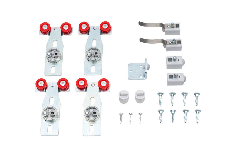 Schiebetürbeschlag-redoslide-M mit robustem Design für einfache Montage und hohe Tragkraft bis 120 kg.