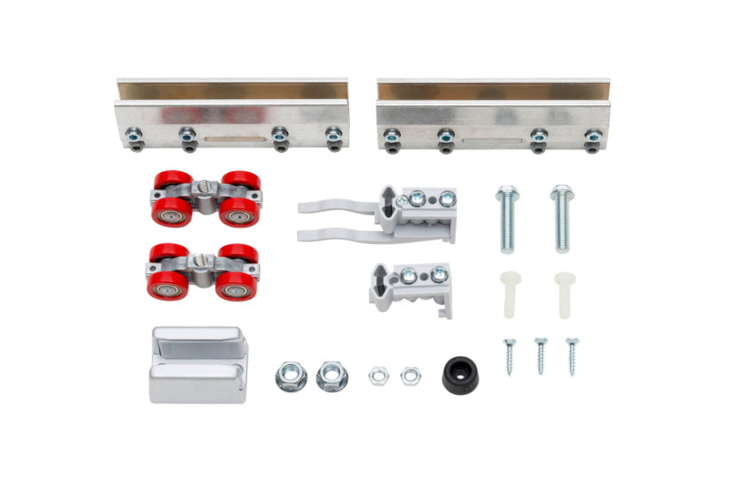 Schiebetürbeschlag redoslide-Z mit robustem Design und elegantem, korrosionsbeständigem Material.