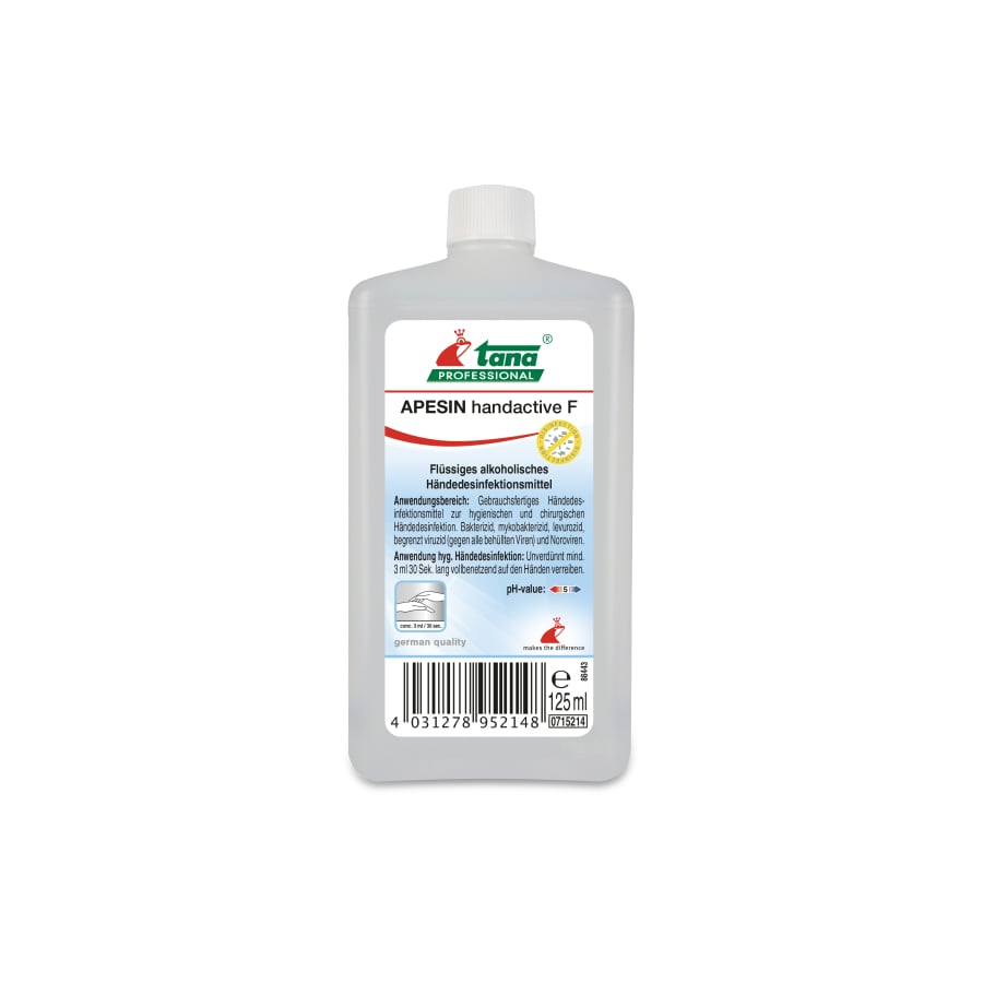 APESIN handactive F، زجاجة 125 مل، رقم تسجيل BAuA: N-79651