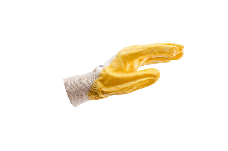 Schutzhandschuh Nitril-SHTZHNDSHH-(GELB-BESCHICHTET)-GR10     Verpackungsinhalt    144 Einheit