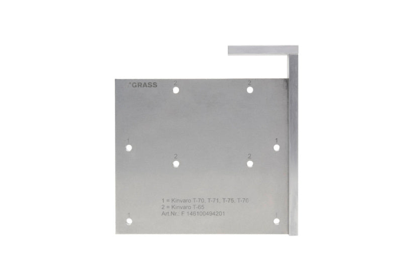 Bohrlehre Klappenbeschlag mit robustem Design und präzisen Markierungen für Bohrlöcher.