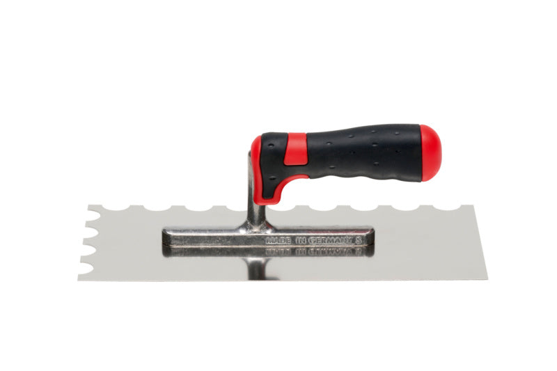 Zahnkelle ZAKEL EDST (2K) aus Edelstahl mit ergonomischem Griff und spezieller Zahnstruktur.