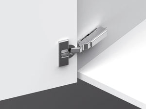 Robustes, verstellbares Scharnier tiomos-Impresso-SHAN-TT mit zeitlosem Design für Türen und Möbel.