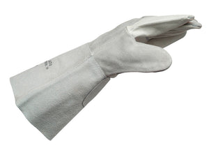 Schweißerhandschuhe in robustem Material mit rutschfester Oberfläche und flexibler Passform.