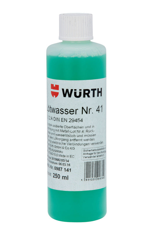 Lötwasser LOETWA NR41 in einer 250 ml Flasche, ideal für Lötarbeiten und Oxidationsentfernung.