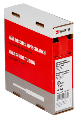 Rote Box mit fünf WSHRMPFSCHL, Durchmesser von 25,4 bis 12,7 mm, für Handwerksprojekte.