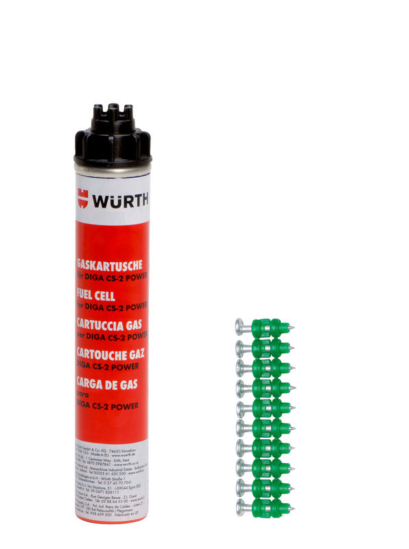 Nagel-Set für DIGA CS-NGL-(DIGA CS2 POWER)-GASKART-LP48-20MM     Verpackungsinhalt    800 Einheit