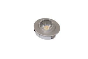 Aluminiumfarbene LED-Deckenleuchte EBL-12 mit Augenschutz und 1200 Lumen Lichtstärke