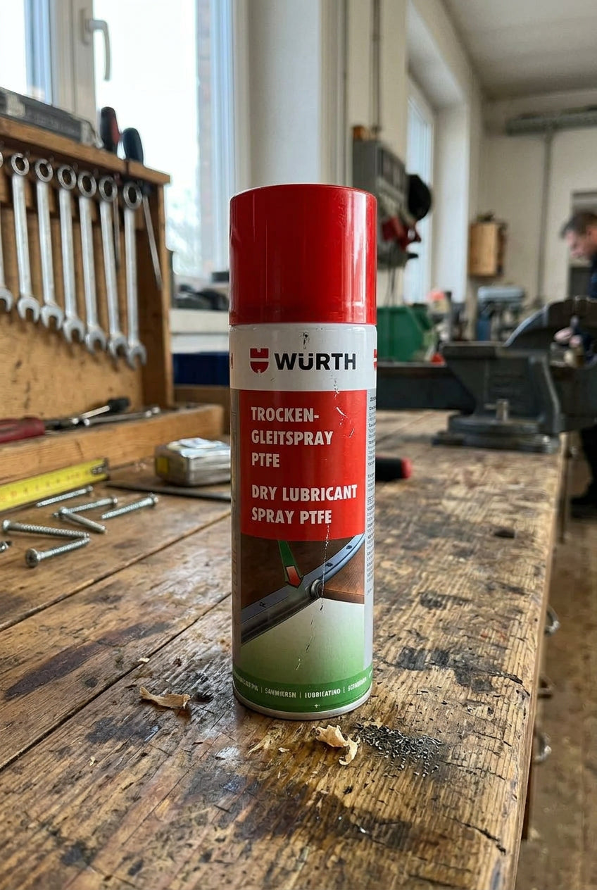 Trockengleitspray in einer 300ml Dose mit PTFE für effiziente Gleiteigenschaften.