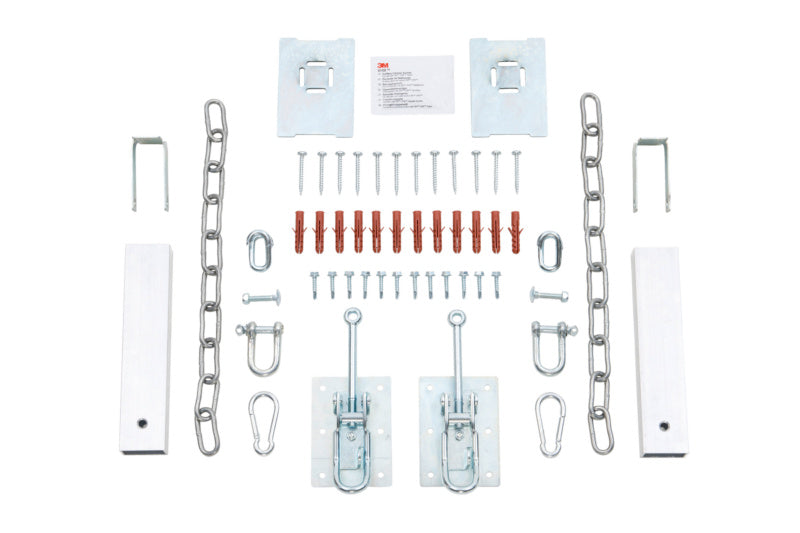 Türsicherung "GITRROST-SI-ABHEBESHTZ" in robuster Bauweise zur nachträglichen Montage an Türen.