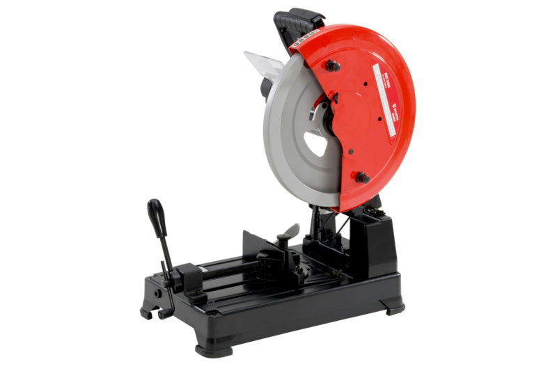 Elektro-Kappsäge mit Laserführung, 2400 Watt Motor und verstellbarem Gehrungswinkel bis 45 Grad.