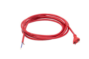 Rotes 4 Meter langes Anschlusskabel für Maschinen mit standardisierten Steckverbindern.