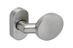 Türdrücker aus Edelstahl für Rohrrahmentür mit glatter Oberfläche und modernem Design.