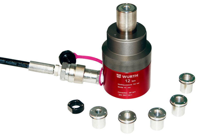 Hydraulikzylinder-HYDRZYL-12TO-HUB 43MM-SCHNELLKUPPL-ALU     Verpackungsinhalt    1 Einheit