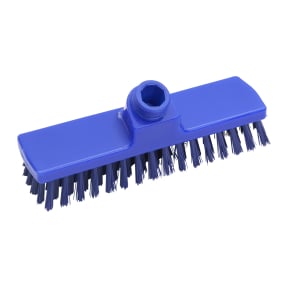 Blauer PBT-Schrubber mit festen Borsten, 225x60x26mm, ideal für gründliche Reinigung.