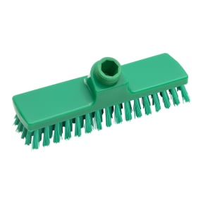 Grüner harter Schrubber aus PBT mit 225x60x26 mm und 0,50 mm Borstendurchmesser.