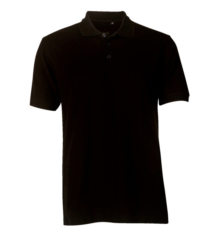 Anthrazitfarbenes Arbeitspoloshirt SHK BAD POLO mit kurzem Arm und klassischem Polokragen in Größe M.