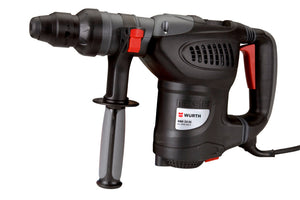 Bohr- und Meißelhammer Elektro mit 1500 Watt, gummiertem Griff und Vibrationsdämpfungssystem.