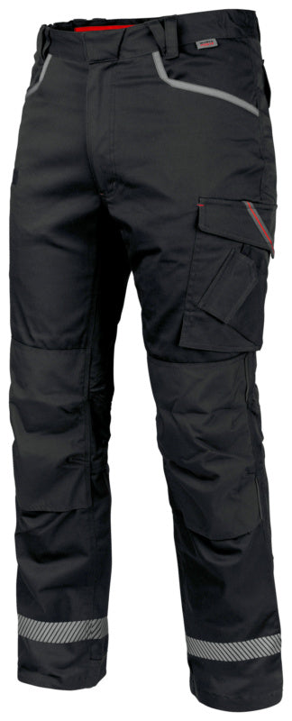 Anthrazitfarbene Winterstretch-Bundhose mit elastischem Bund und praktischen Taschen.