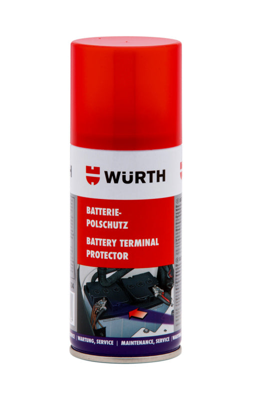 Batteriepol Wartung-BATTPOLSHTZ-150ML in einer 150 ml Sprühflasche für die Batteriewartung.