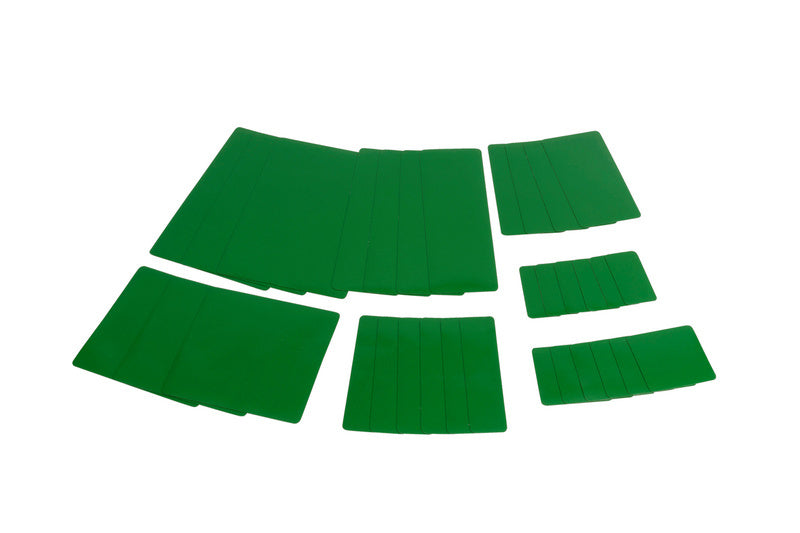 Set of mobile phone cases in emerald green color displayed on a white background