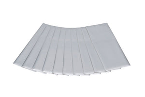 Silberne Metallplatte 500x210 Millimeter, rechteckig mit glatter Oberfläche